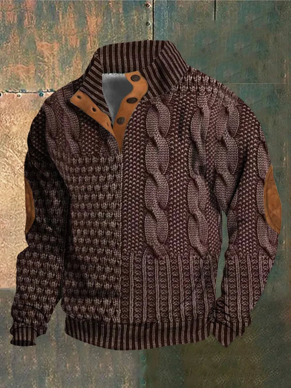 NOVA – PATTERNED COZY KNIT SWEATER FOR MEN