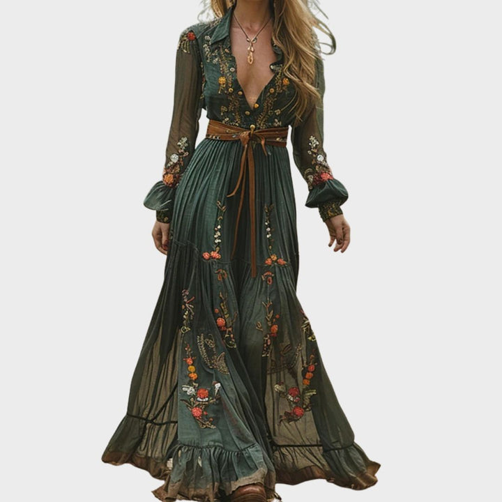 Auré | Boho Floral Maxi Dress