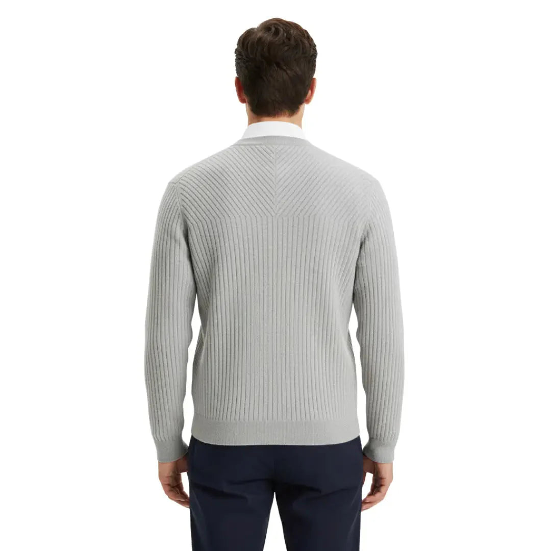 Oscar Merino Full-Zip Sweater