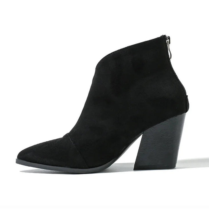 POINTED ANKLE BOOT WITH EFFECT