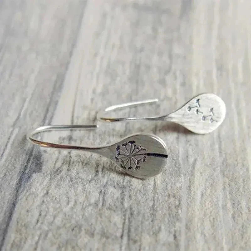 925 STERLING SILVER DANDELION EARRINGS