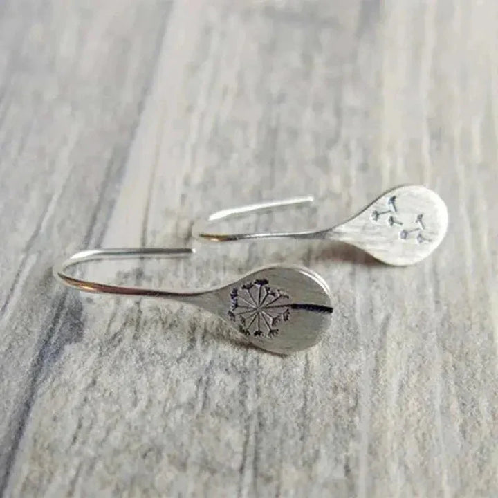 925 STERLING SILVER DANDELION EARRINGS
