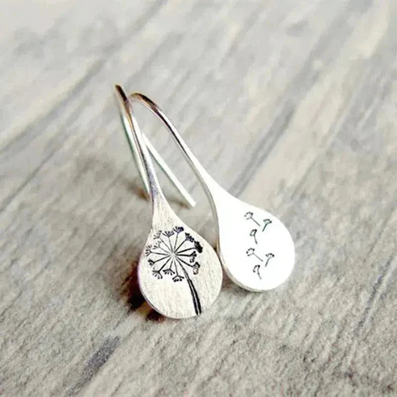 925 STERLING SILVER DANDELION EARRINGS