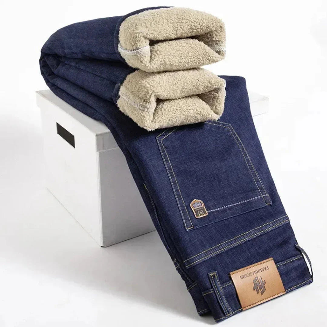 Alaric Sherpa-Lined Straight Leg Jeans