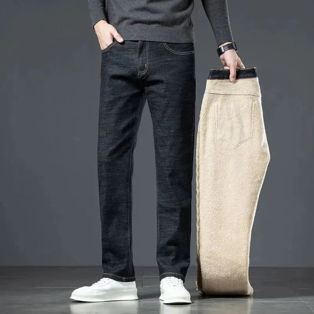 Alaric Sherpa-Lined Straight Leg Jeans