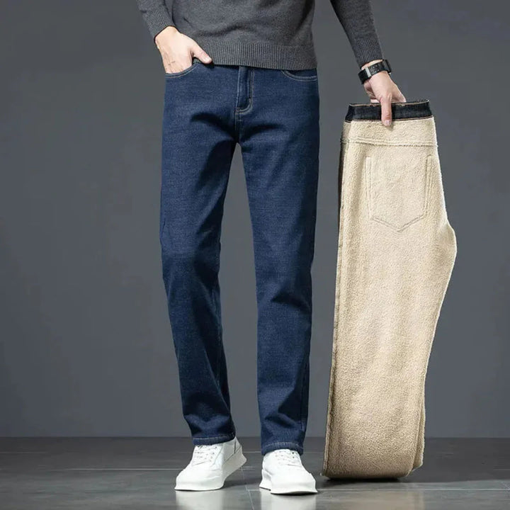 Alaric Sherpa-Lined Straight Leg Jeans