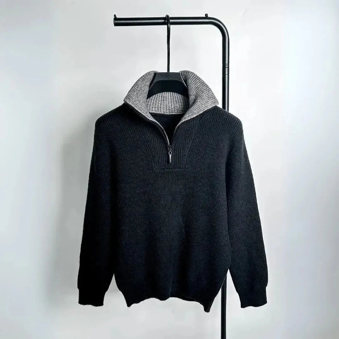 Alpine Quarter-Zip Knit Sweater