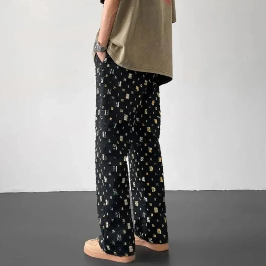 Andrew Geometric Patchwork Pants