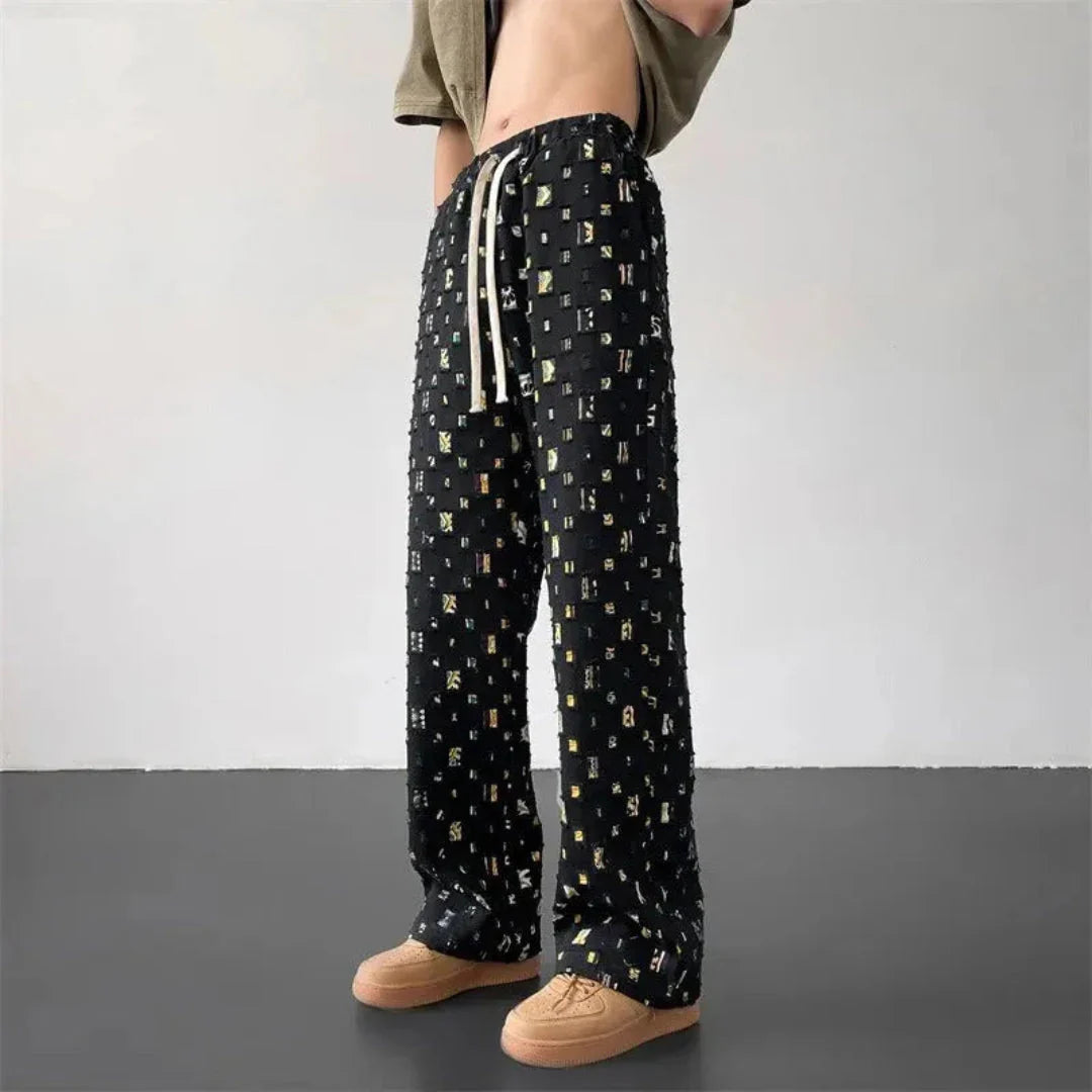 Andrew Geometric Patchwork Pants