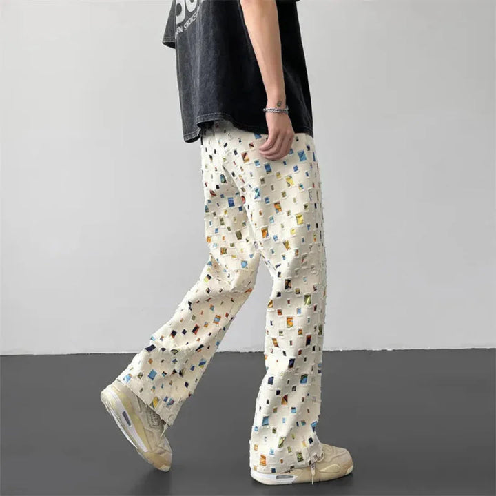 Andrew Geometric Patchwork Pants