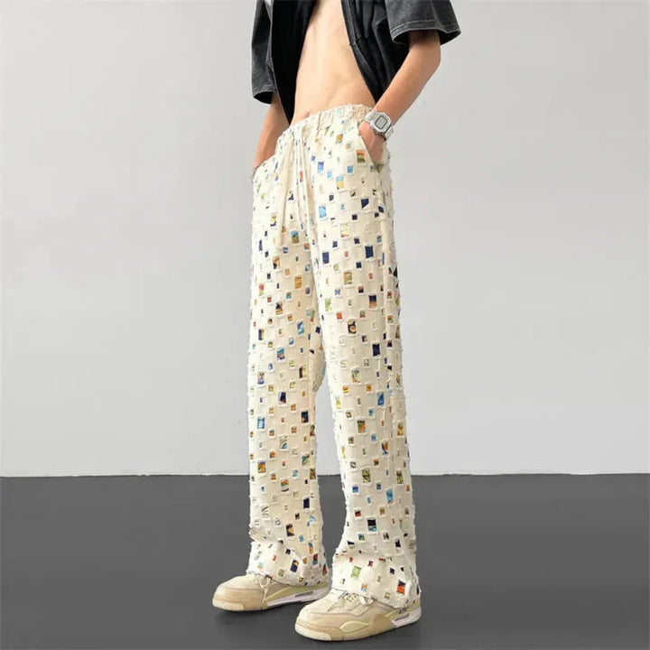 Andrew Geometric Patchwork Pants