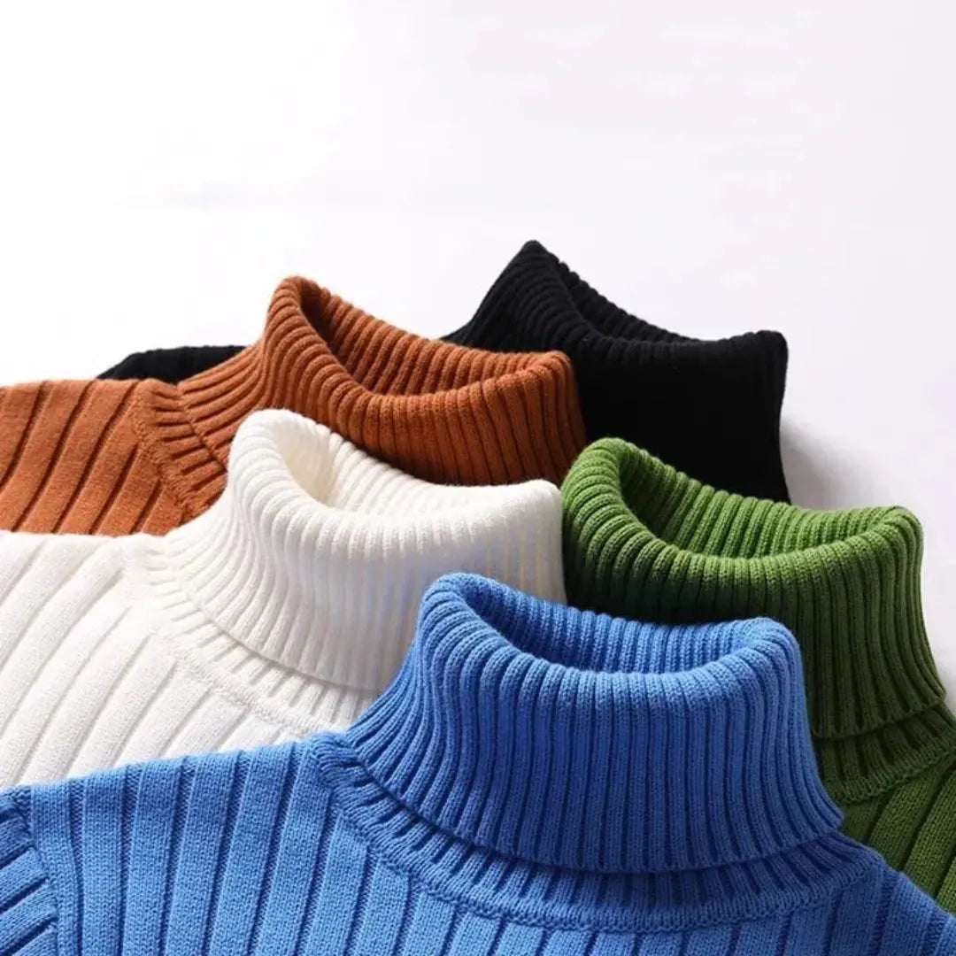 Apollo Ribbed Knit Turtleneck Sweater