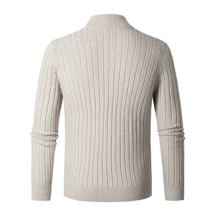 Caden Half-Zip Ribbed Sweater