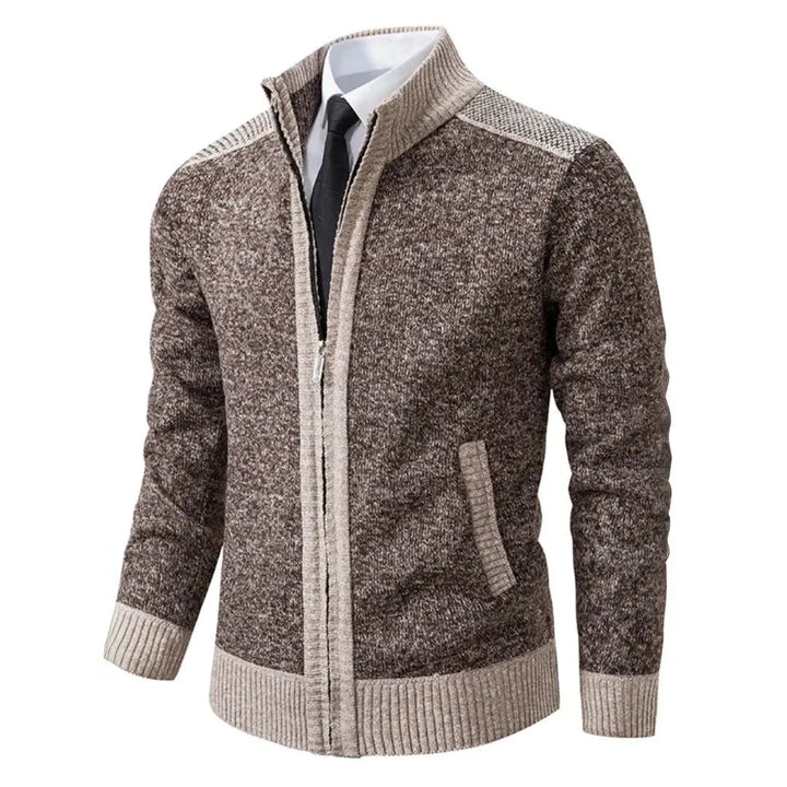 Carl Classic Knit Zip-Up Cardigan