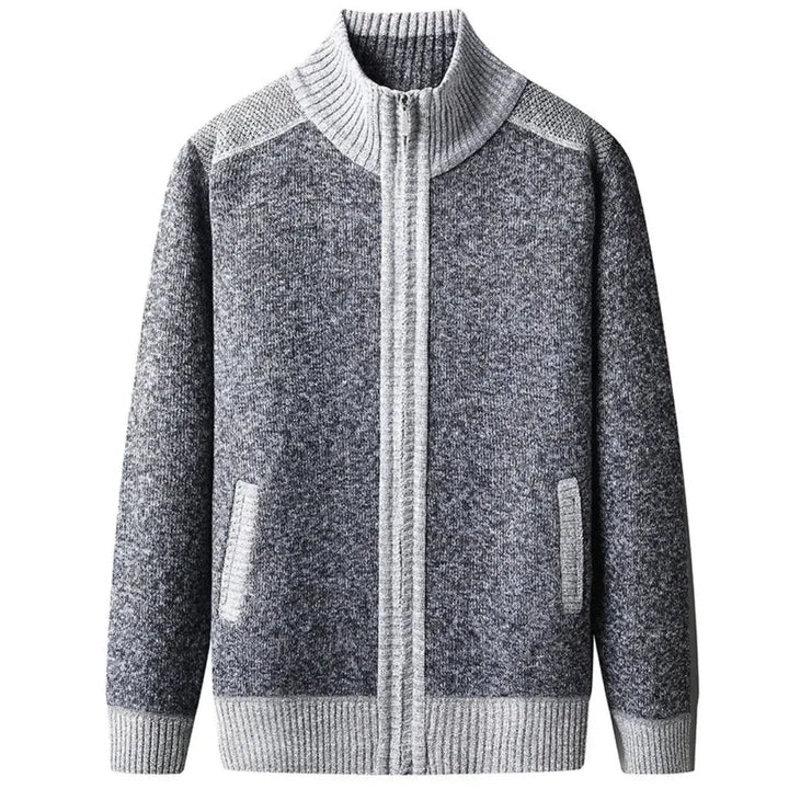 Carl Classic Knit Zip-Up Cardigan