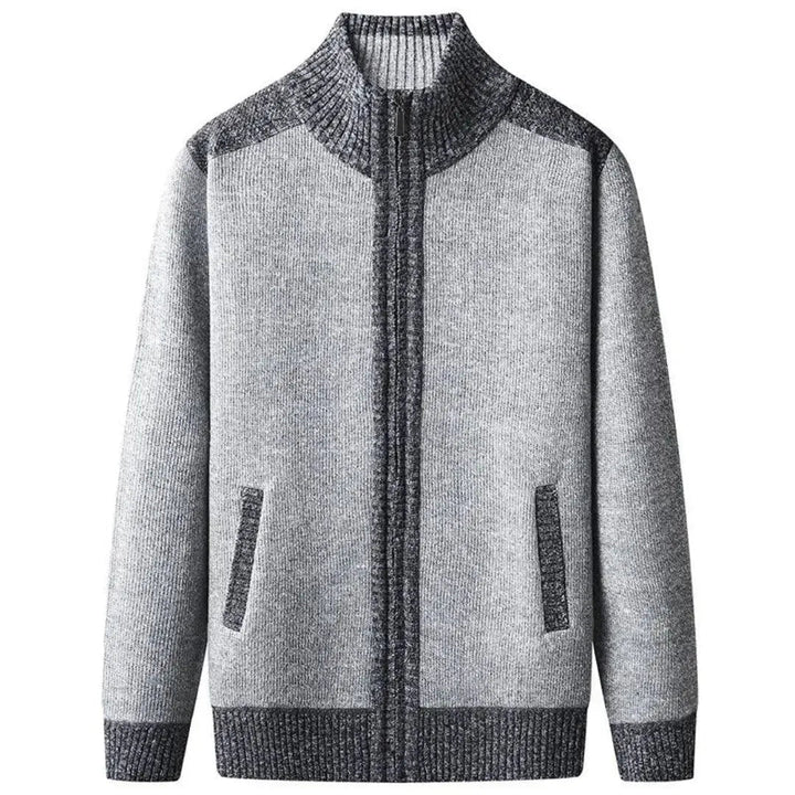 Carl Classic Knit Zip-Up Cardigan