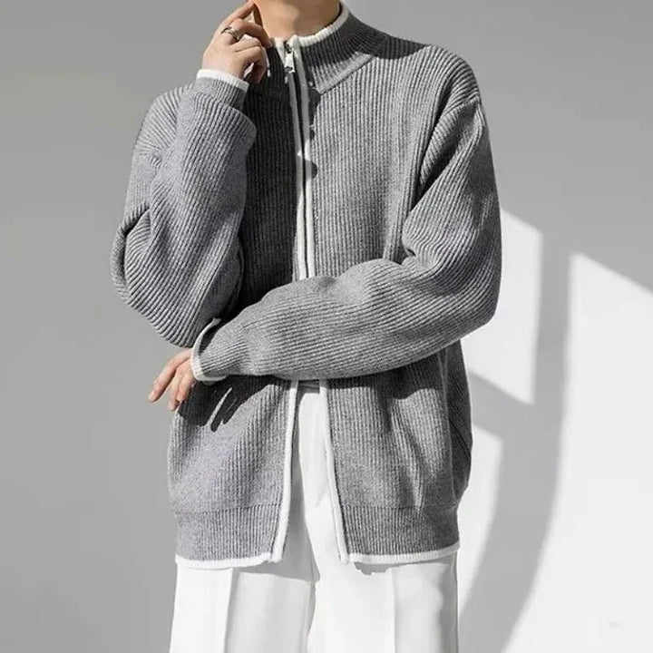 Hank Contrast Trim Knitted Cardigan