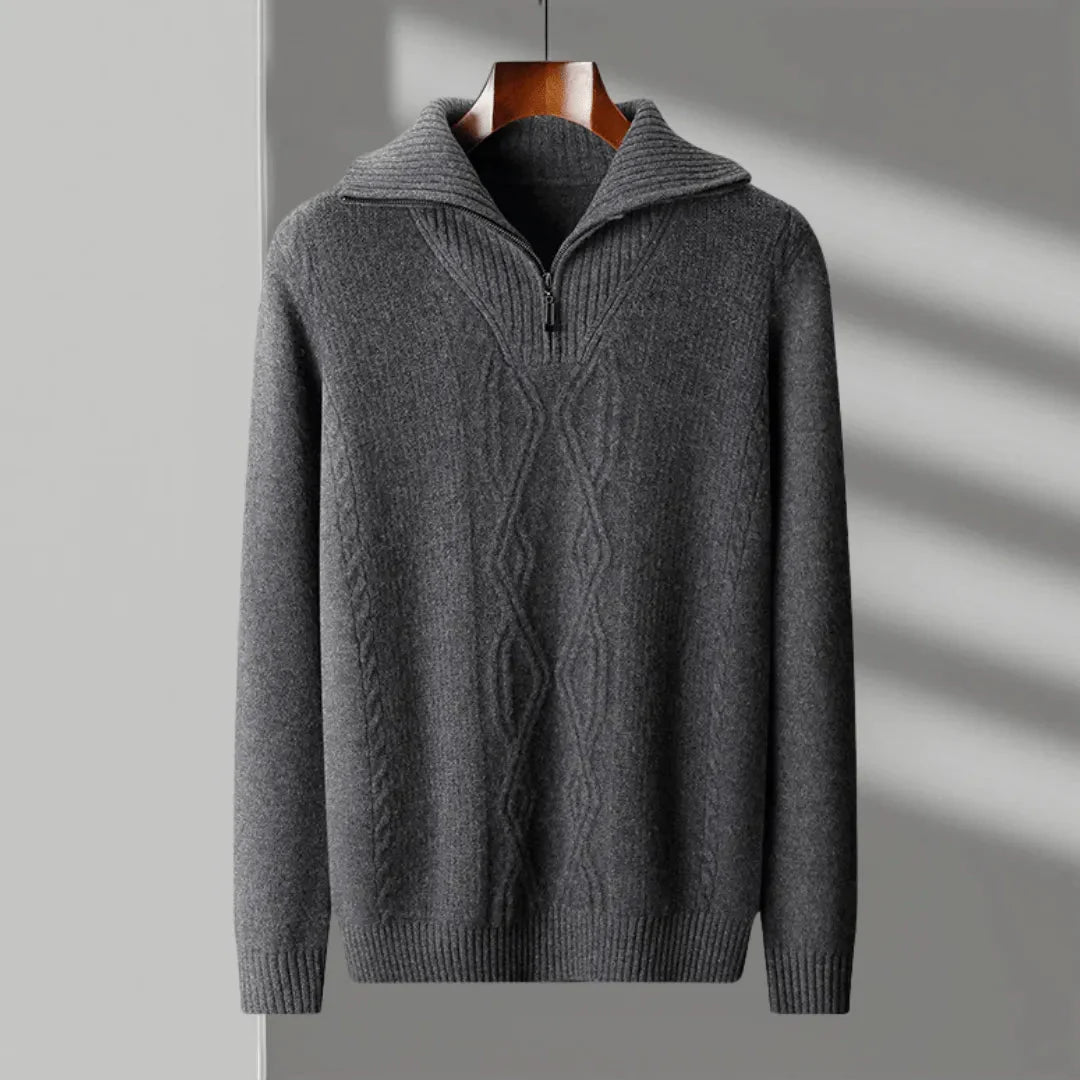 Hank Merino Half-Zip Sweater