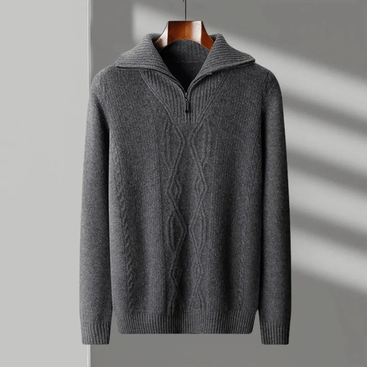 Hank Merino Half-Zip Sweater