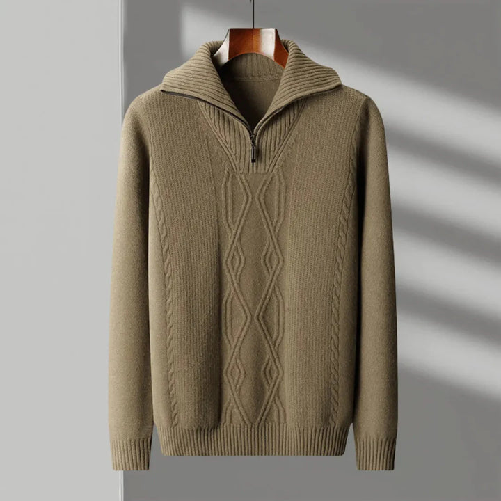 Hank Merino Half-Zip Sweater