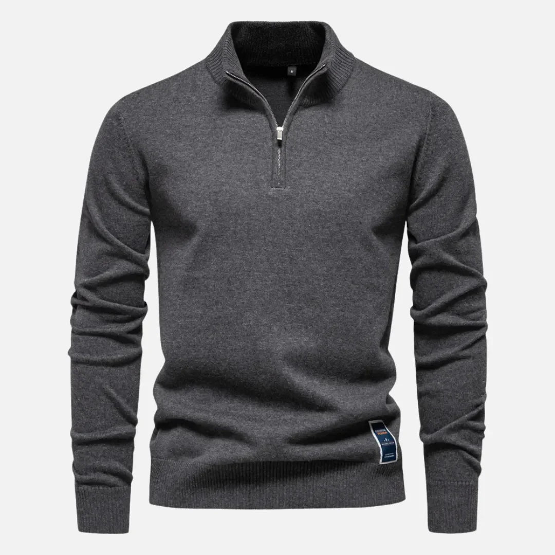 Hank Quarter-Zip Fitted Sweater