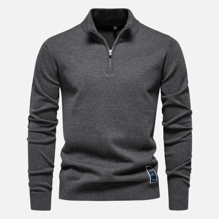Hank Quarter-Zip Fitted Sweater