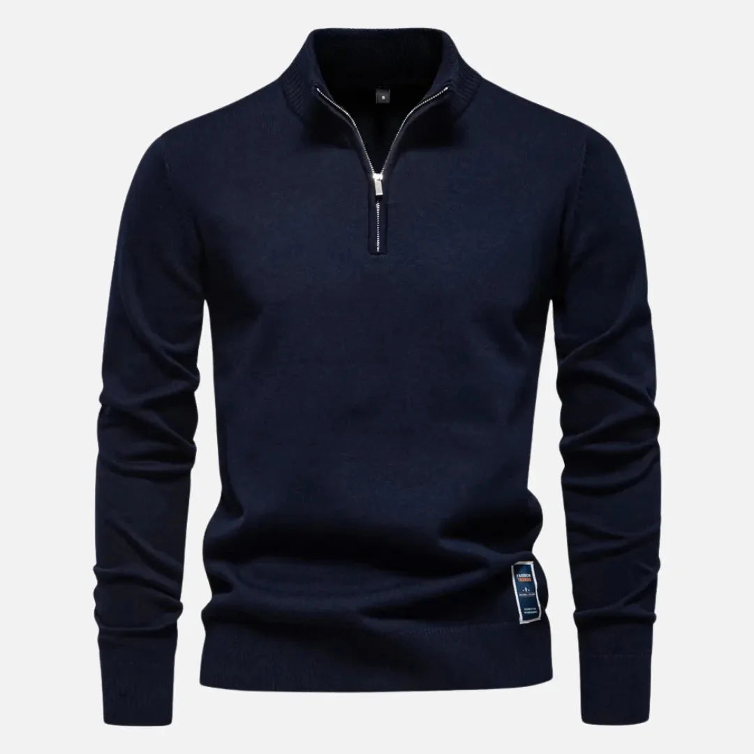 Hank Quarter-Zip Fitted Sweater