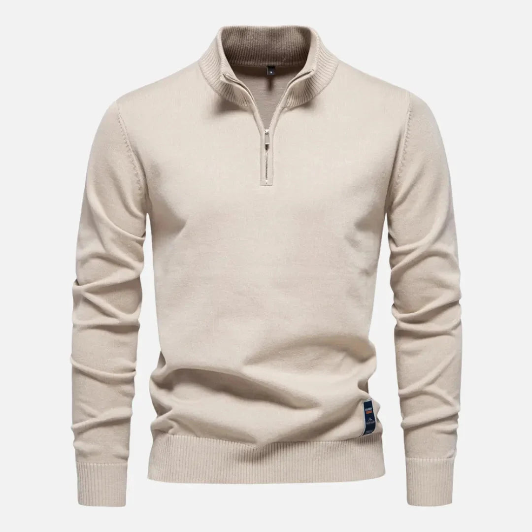 Hank Quarter-Zip Fitted Sweater