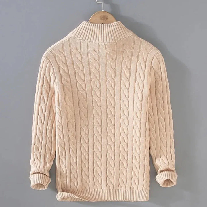 Hensley Cable Knit Half-Zip Sweater
