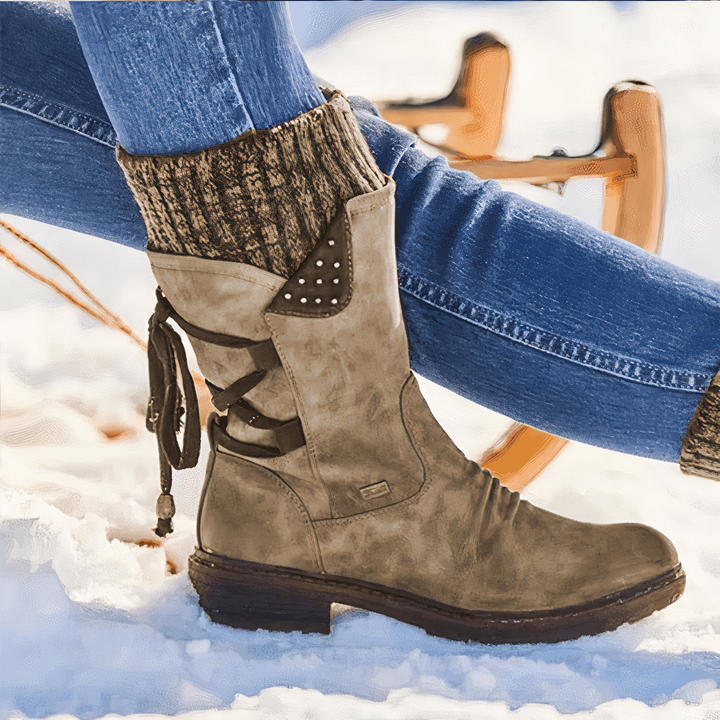 Women's Winter Lace-Up Boots – Cozy & Stylish