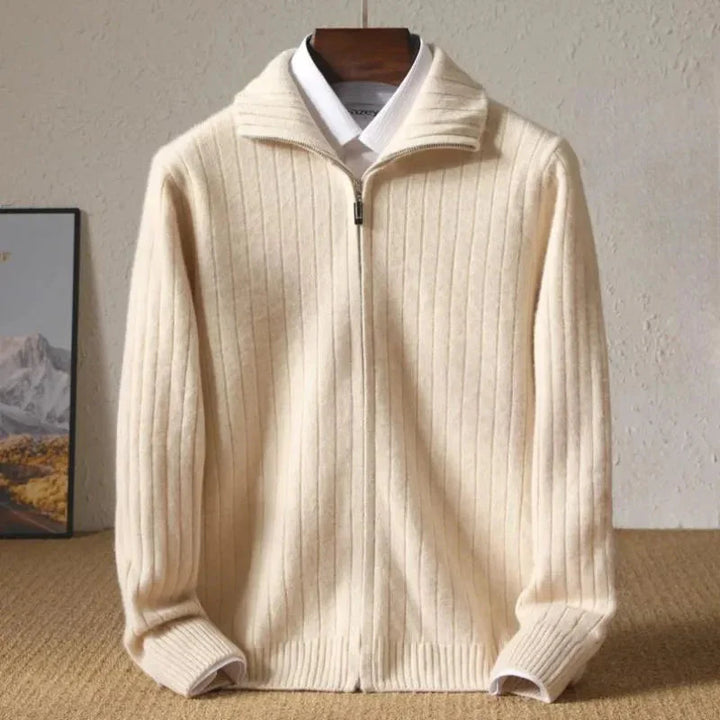Monroe Ribbed Zip-Up Cardigan