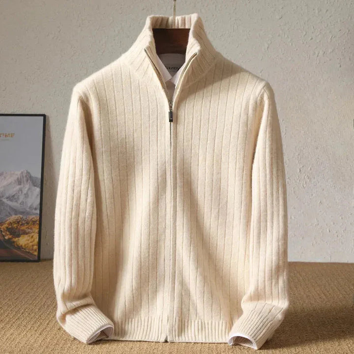 Monroe Ribbed Zip-Up Cardigan