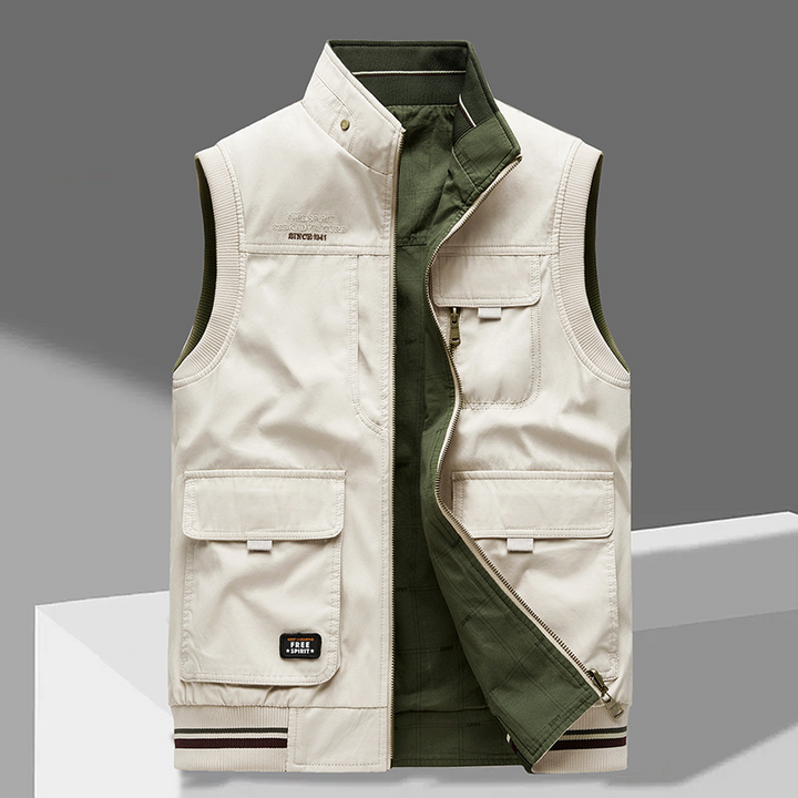 ARIVELLE – SLEEVELESS VEST WITH MULTI POCKET