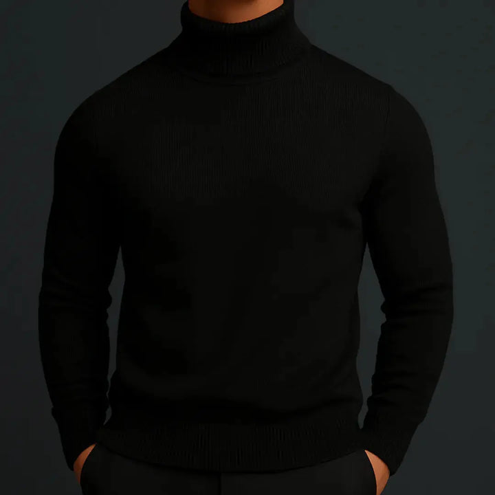 Lucas Men’s Merino Premium Fabric-Blend Turtleneck Sweater