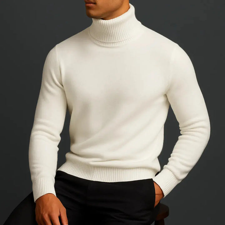 Lucas Men’s Merino Premium Fabric-Blend Turtleneck Sweater