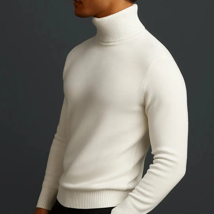 Lucas Men’s Merino Premium Fabric-Blend Turtleneck Sweater