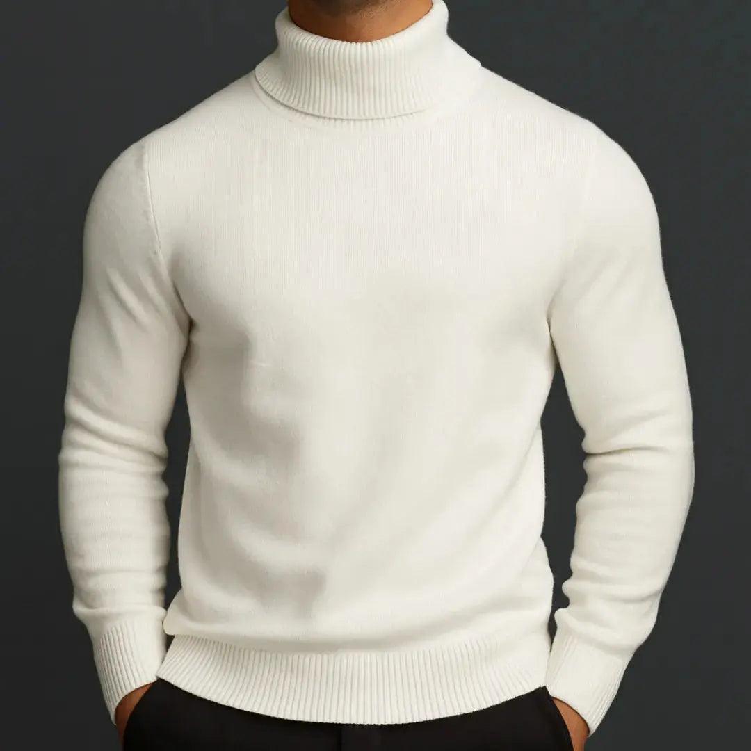 Lucas Men’s Merino Premium Fabric-Blend Turtleneck Sweater