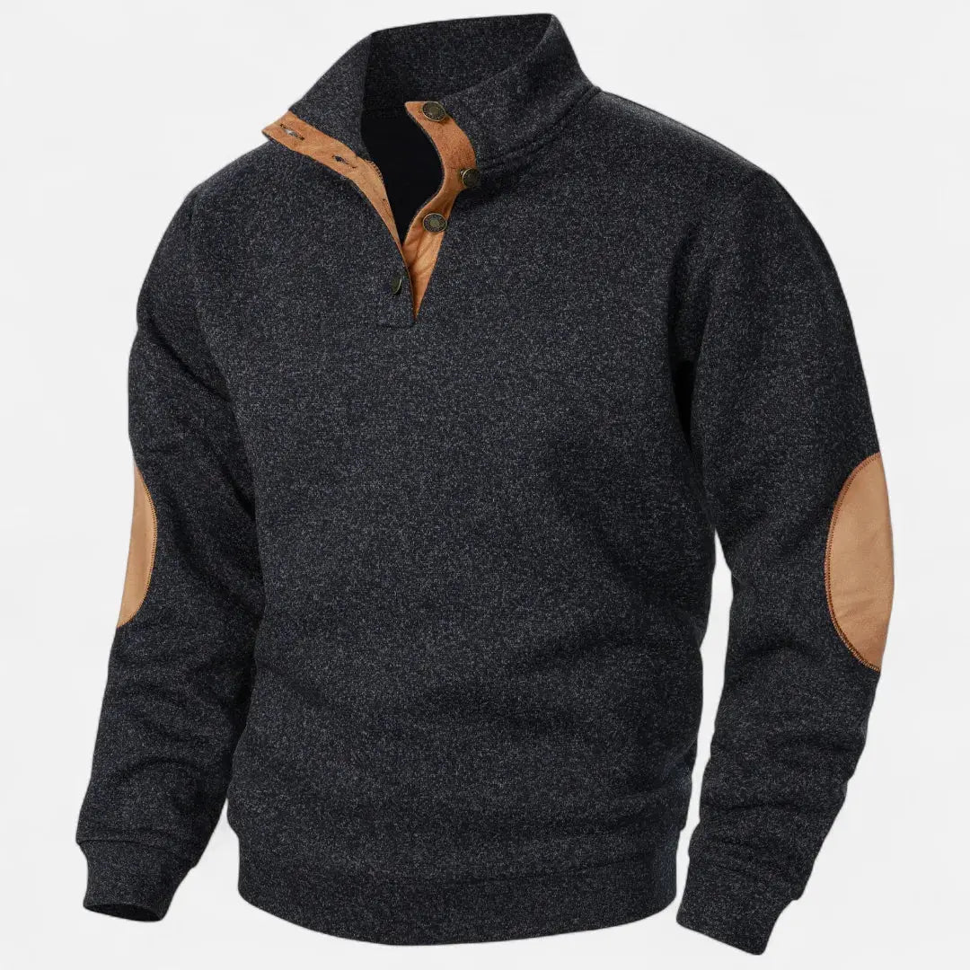 Men’s Stand-Collar Knit Sweater