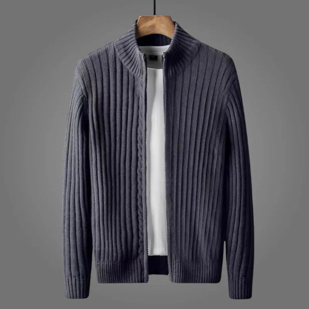 Noel Ribbed Knitted Cardigan