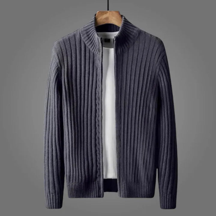Noel Ribbed Knitted Cardigan