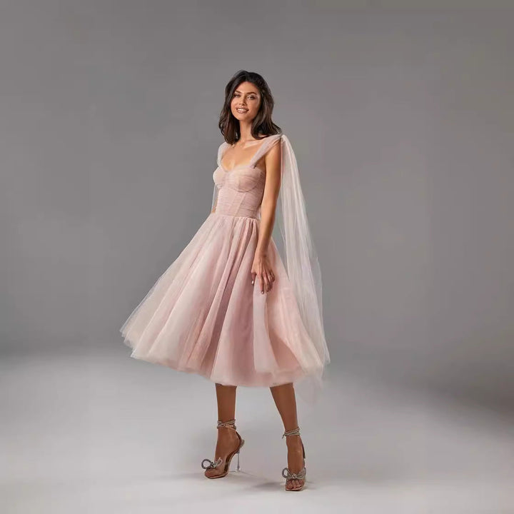 Elegant A-Line Cocktail Dress with Sheer Overlay