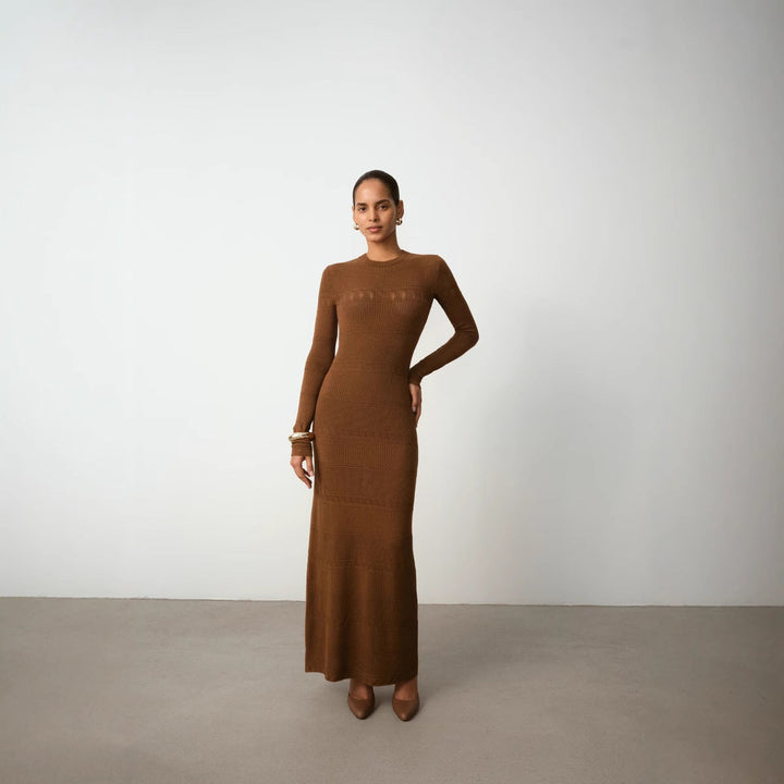 Women's Winter Maxi Dress with Long Sleeves