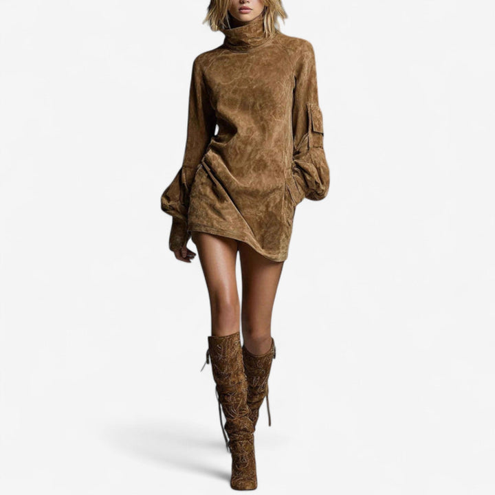 Hayden Tania™ | Mini dress with high neck