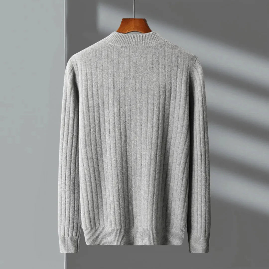 Oscar Merino Full-Zip Sweater