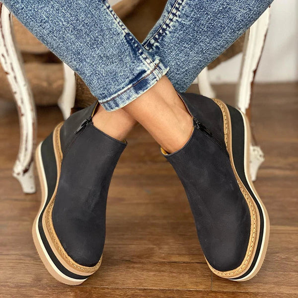 Women's slip-on wedge ankle boots