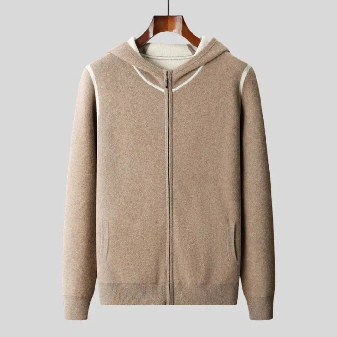Reece Hooded Full-Zip Sweater
