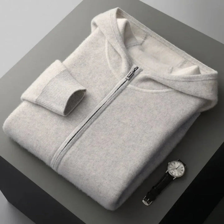 Reece Hooded Full-Zip Sweater
