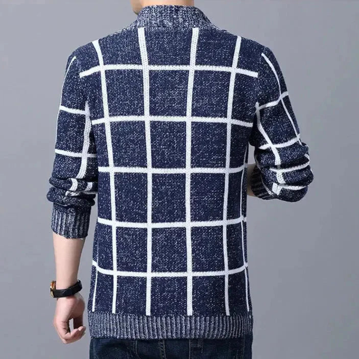 Theo Plaid Shawl Collar Cardigan