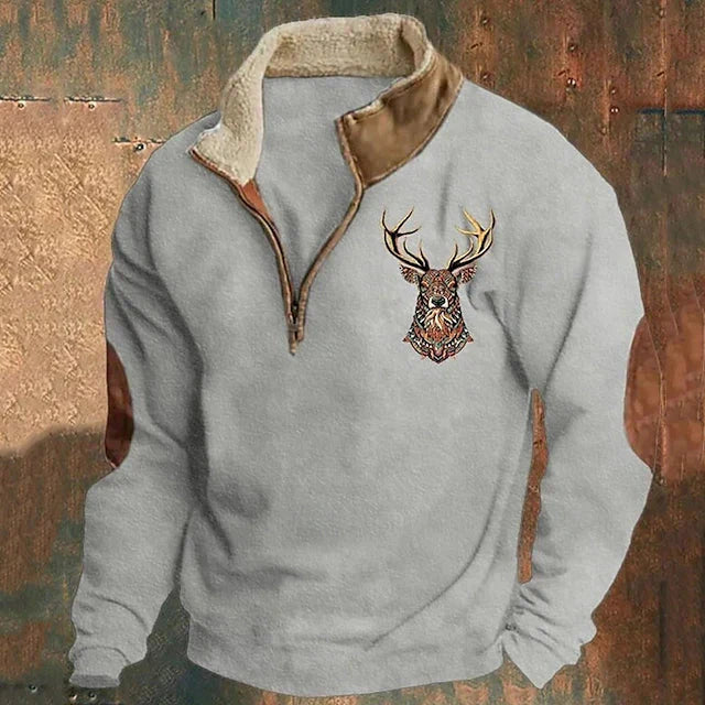 CHRISTOS – SWEATER WITH DEER DETAIL