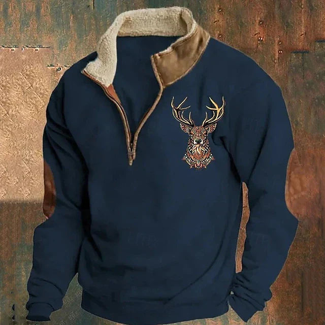 CHRISTOS – SWEATER WITH DEER DETAIL